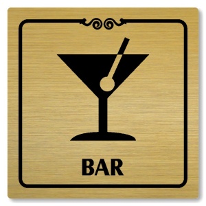 Bar, 80x80mm, zlatá, Texas